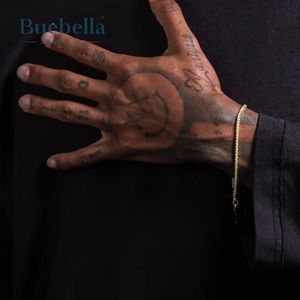 3Mm <b>925</b> Sterling <b>Silver</b> 18k Gold Plated Moissanite Franco <b>Bracelet</b> for <b>Men</b> - Product Image 5