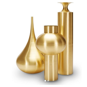 <b>Gold</b> Polished Flower Vase Home <b>Accessories</b> Living Room Porch <b>Bedroom</b> Study Art Decoration Ornaments Floral Soft Furnishings - Product Image 3