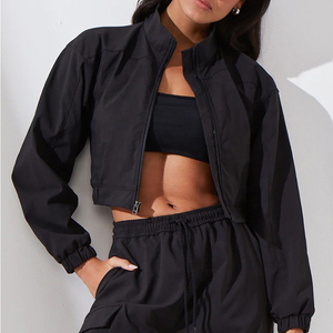 <b>Women's</b> Quick Dry 2pcs Windbreaker <b>Jacket</b> and Pant Set Breathable Plus Size Contrast Shorts unisex nylon windbreaker set - Product Image 2