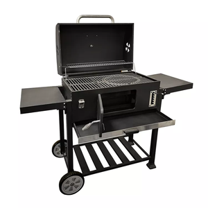 <span class=keywords><strong>Barbecue</strong></span> multifonctionnel en acier avec revêtement en poudre, fumoir au charbon de bois, extérieur, jardin, robuste, sans fumée, avec roues - Product Image 1