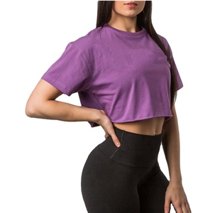 T-shirts amples d'été en coton de qualité supérieure, coupe courte, 180 grammes, col rond, pour usage décontracté - Product Image 3