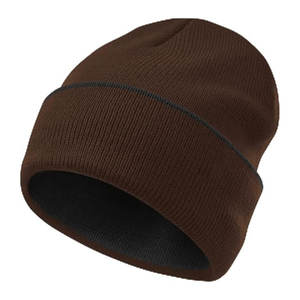 หมวกบีนนี่สำหรับผู้ชายหมวกผ้าถักแจ็คการ์ดสำหรับฤดูหนาวโลโก้ตามสั่ง - Product Image 1