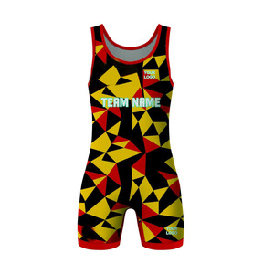 Vêtements de sport sublimés maillots de lutte Fitness porte un maillot réversible respirant Gym hommes maillots coupe basse haltérophilie - Product Image 3