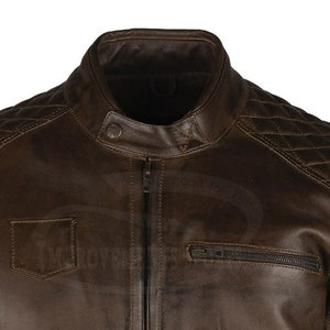 Precio barato Superventas Chaqueta de cuero de la motocicleta Cremallera transpirable Chaquetas de cuero de la motocicleta - Product Image 6