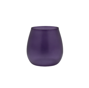Nouvel arrivage de bougie décorative de table en verre de couleur violet mat porte-bougie rond et récipient à bougie personnalisés en vrac - Product Image 1