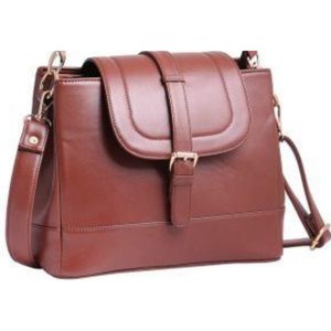 Sac à bandoulière en cuir PU pour femme avec fermeture à rabat et poignée suspendue, style féminin, fabriqué au Bangladesh - Product Image 2