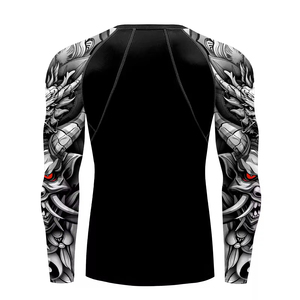 Calidad superior Nuevo diseño Hombres Personalizar Cómodo MMA Rash Guard Mangas largas MMA Rash Guard Ropa activa suave y fresca - Product Image 3