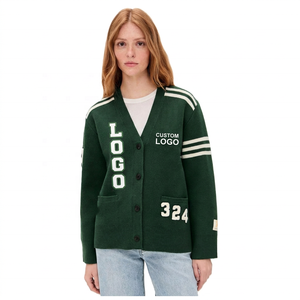 <b>Women's</b> Knitted <b>Cardigan</b> <b>Long</b> Sleeve V-Neck Solid Simple Button Pocket Casual Style All Seasons Wear - Product Image 1