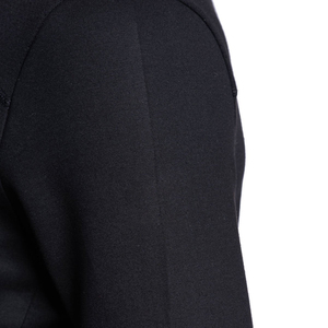 Women Black Full Sleeve Stand Collar Zipper Jacket Solid Color Quick Dry Fitness Wear Regular Fit All Seasons Spandex Polyester - Product Image 5