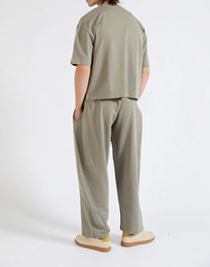 Camiseta de moda de verano para hombre, algodón pesado, manga corta y ajuste holgado, Color sólido, tela de punto 100% - Product Image 5