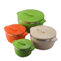 Design arabe 32cm Isolé Plat Casseroles Coloré Casseroles Ensemble 5PCS Double Poignée Ss Réchauffeur De Nourriture Ensemble Utilisation pour La Maison