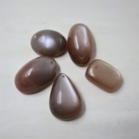 Lot de cabochons en pierre de lune grise naturelle Cabochons en vrac pour la fabrication de bijoux Fournisseur en vrac Jaipur avec perceuse