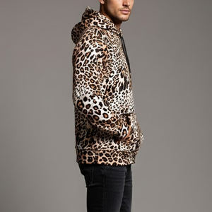 Sudadera con Capucha para Hombre con Estampado de Leopardo, Estilo Moderno, para Ropa Urbana, Calidad Premium, Ropa Casual Masculina - Product Image 3