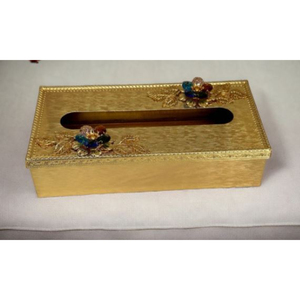 Boîte de décoration en tissu pour fêtes de mariage et événements la plus vendue Boîte à mouchoirs en métal en forme de rectangle fantaisie Accessoire de serviette de table - Product Image 6