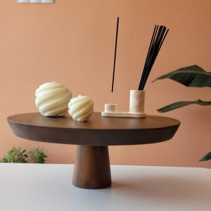 Plateau à gâteau floral en bois créatif Fabricant indien écologique Meilleur prix pour la décoration de fête et de mariage - Product Image 2