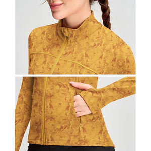 Haut de yoga léger avec fermeture éclair intégrale pour femmes, vêtements de sport extensibles, entraînement athlétique, confort doux, mélange de nylon et de spandex - Product Image 3