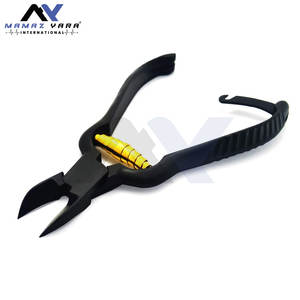 Coupe-ongles professionnel robuste noir avec ressort doré, pour podologie et chiropodie - Product Image 4