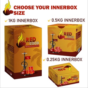Best Seller Grade B Red Coconut Shell Black Charcoal Briquettes Odorless Smokeless Hookah Nargile Shisha Briket from Indonesia - Product Image 4