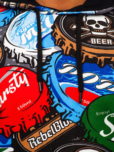 เสื้อมีฮู้ดลายดาวสำหรับผู้ชายเสื้อสเวตเตอร์ผ้าฝ้าย100% เสื้อฮู้ดแบบสวมออกแบบได้ตามต้องการ - Product Image 4