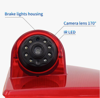 Caméra de recul grand angle à vision nocturne pour Renault Trafic Opel Vivaro | Caméra de recul HD AHD 1080P étanche avec feu stop monté en hauteur