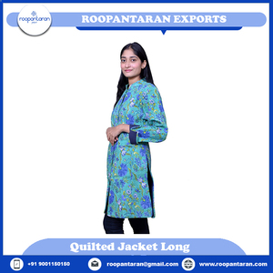 Nouvelle arrivée Veste bomber matelassée Imprimée à la main Rembourrée avec une couche de coton doux Vestes matelassées pour femmes Pour la vente en gros - Product Image 4
