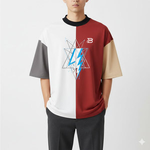 เสื้อยืดทรงบ็อกซี่ผู้ชายแบบเป็นมิตรต่อสิ่งแวดล้อม ผลิตจากโรงงานโดยตรง เนื้อผ้านุ่มสบาย รับออกแบบตามสั่ง ขายส่ง - Product Image 1
