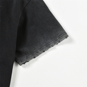 Camiseta con estampado DTG para hombre, ropa de calle, camisetas de algodón 100% de Hip Hop lavadas con piedra de gran tamaño, camiseta Vintage con gráfico personalizado - Product Image 4