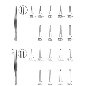 Pinzas de Sutura Estándar de 10.5 cm, Pinzas de Tejido Estándar con Dientes Serrados 1x2, Precio al por Mayor, Pinzas de Sutura y Tejido - Product Image 1