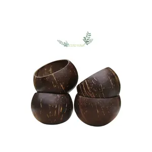 Natürliche Kokosnuss schale Runde Form Schüssel Rasier werkzeuge Großhandel Private Label Rasier schale aus Vietnam
