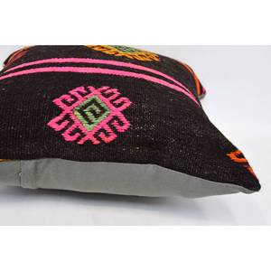 Multicolor Embroidered 24x24 Inch Kilim Pillow Luxury Fluffy Vintage <b>Print</b> Wool <b>Cushion</b> for Living Room Sofa Decor - Product Image 5