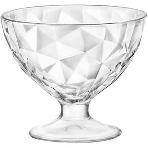 จานไอศกรีมทำจากแก้วใสที่มีเส้นสวยงามเหมาะสำหรับร้านอาหารระดับพรีเมียมและงานนำเสนอของหวานชั้นดี - Product Image 2