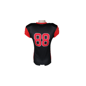 Maillots de football américains pour hommes adultes, taille 88 Falcons, rouge et noir, grande taille, en spandex/polyester, de haute qualité, cousus, pour le tackle - Product Image 3
