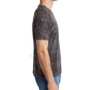 T-shirt pour homme avec logo personnalisé, meilleur prix, T-shirt pour homme, couleur personnalisée, T-shirt pour homme fabriqué au Pakistan, délavage à l'acide, poche avant - Product Image 4