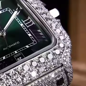 Movimiento automático de alta calidad mecánico hecho a mano VVS Moissanite diamante Acero inoxidable elegante reloj de Hip Hop para hombres - Product Image 3