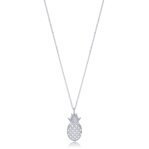 Trendy <b>Pineapple</b> Design Elegant Charm <b>Necklace</b> Pendant Turkish Wholesale Handmade 925 Sterling Silver Jewelry - Product Image 3