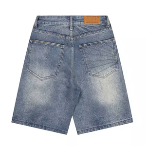 New Custom Jort High Quality Custom Vintage Washing Denim <b>Jeans</b> Shorts Pants for Men 2025 - Product Image 3