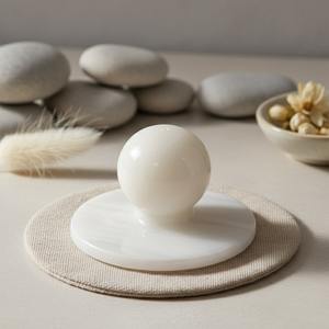 Natural green marble <b>incense</b> <b>holder</b> handcrafted stone <b>incense</b> <b>stick</b> stand minimalist round design <b>for</b> meditation yoga spa pooja - Product Image 3