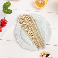 Brochettes de bambou rondes de qualité alimentaire de qualité supérieure série 200mm bâtons de bambou jetables en gros pour barbecue