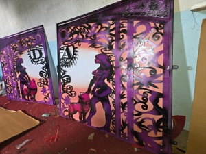 Diseño de corte por láser Puerta principal de hierro forjado de lujo/Diseño para villas Puerta láser de hierro/Puerta de hierro forjado CNC Diseño Puerta moderna - Product Image 6