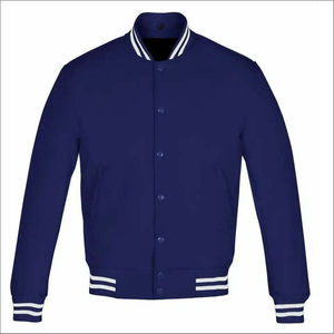 Chaqueta Universitaria Personalizada de Nueva Llegada, Estilo Urbano, con Cuello Alto y Logotipo Frontal, para Hombre, Invierno - Product Image 1