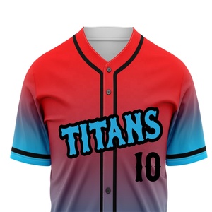 Maillot de baseball unisexe personnalisé OEM vêtements de sport à manches courtes en polyester respirant réversible avec motif vierge imprimé de logo personnalisé - Product Image 4