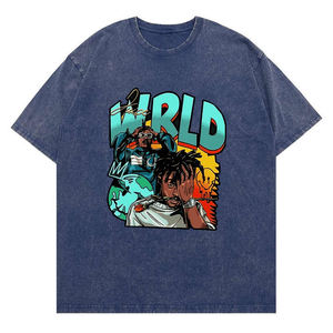 2026 New Arrival <strong>Juice</strong> <strong>WRLD</strong> Graphic <strong>T</strong> <strong>Shirt</strong> Vintage Retro Hip Hop Music Fans Tee Washed Knitted Unisex Streetwear - Product Image 2
