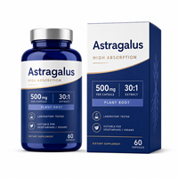 Cápsulas de Raíz de Astrágalo OEM 30:1, Suplemento Adaptógeno para la Salud Inmunológica, Favorito del Mercado Estadounidense, Marca Privada Wellness