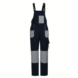 Combinaison ajustée à la poitrine, multi-poches tendance, en polyester durable, design bicolore avec poches sur la poitrine et sur les côtés - Product Image 4