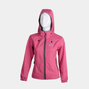 Veste polaire à capuche rose pour femmes préférée du client Naviguez en hiver avec fermeture éclair - Product Image 2