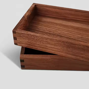 Plateau en bois fabriqué à la main pour une salle à manger élégante et un affichage décoratif par crescent crafts - Product Image 2