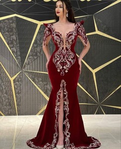 Custom Luxury Dress Manufacturer Black Strapless Rhinestone Chain Evening Dresses Mesh Cutout Formal Party Maxi for Gown - Product Image 1