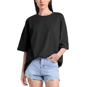 Camiseta de verano Precio al por mayor Fabricantes de ropa Personalizado Liso 100% Algodón Camisetas de mujer Tallas grandes Ropa para damas - Product Image 5