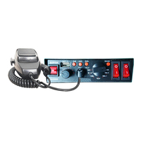 C- Araba Siren Kornası 8 Ohm Siren Araç Hoparlörü El Tipi Mikrofonlu Amplifikatör 12-24 Volt 300W MP3 Siren