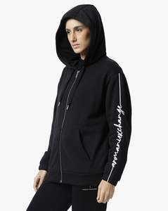 Automne et hiver nouvelle mode féminine grande taille sport décontracté revers fermeture éclair mince confortable respirant à capuche - Product Image 1